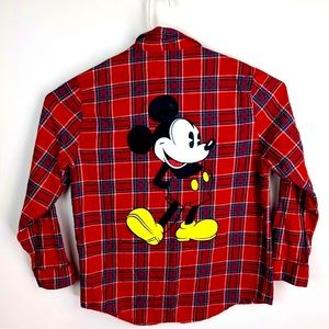 Cakeworthy x Disney Plaid Flannel Mickey shirt
